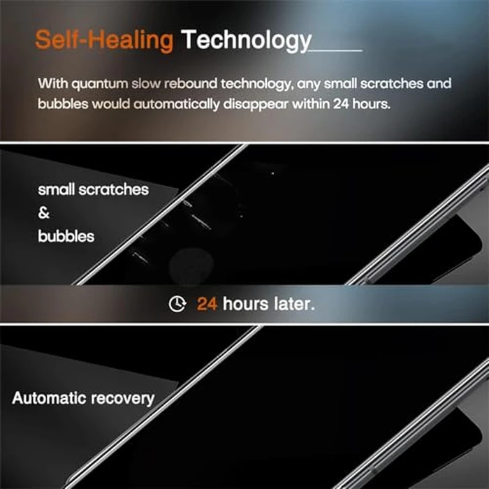 Ferilinso Privacy Screen Protector for Samsung Galaxy Z Flip 6 / Z Flip 7 FE [Phone Case Friendly], Inside Anti-Spy Film With 2 Pack Back Tempered Glass + Camera Lens Protector Accessories by Ferilinso - Image 3