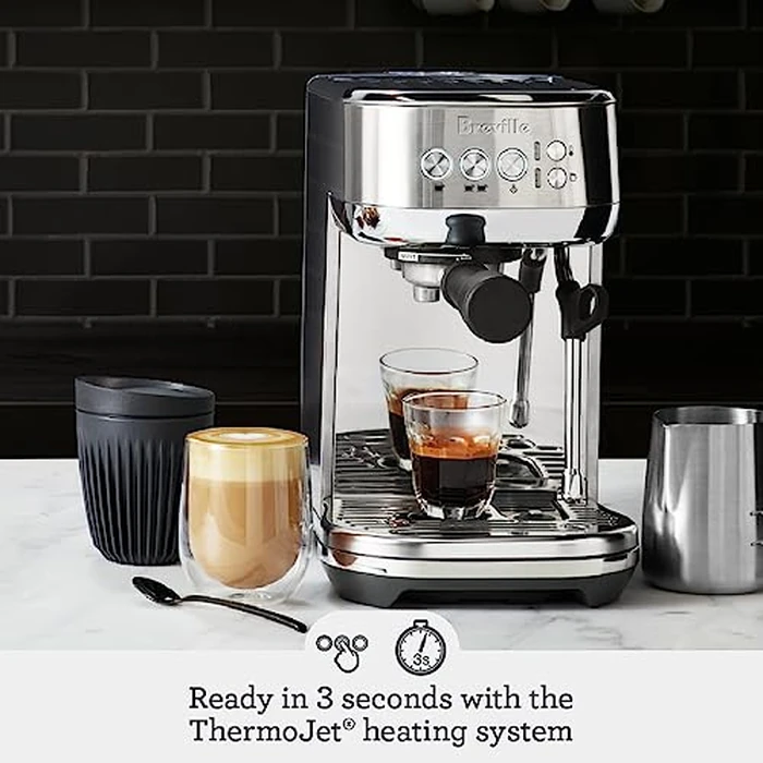 Breville the Bambino Plus Espresso Machine with Auto Milk Frother, Espresso Maker with Seconds Heat Up, Cappuccino & Latte Machine for Home, BES500BSS, Brushed Stainless Steel by Breville - Image 2