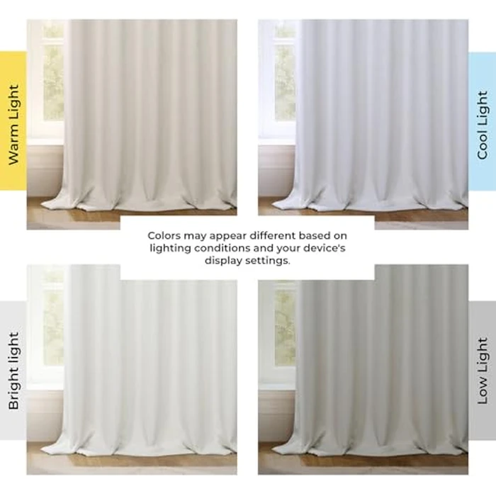 HPD Half Price Drapes BOCH-LN185-P Faux Linen Room Darkening Curtains for Bedroom (1 Panel), 50 X 96, Birch by HPD Half Price Drapes - Image 3