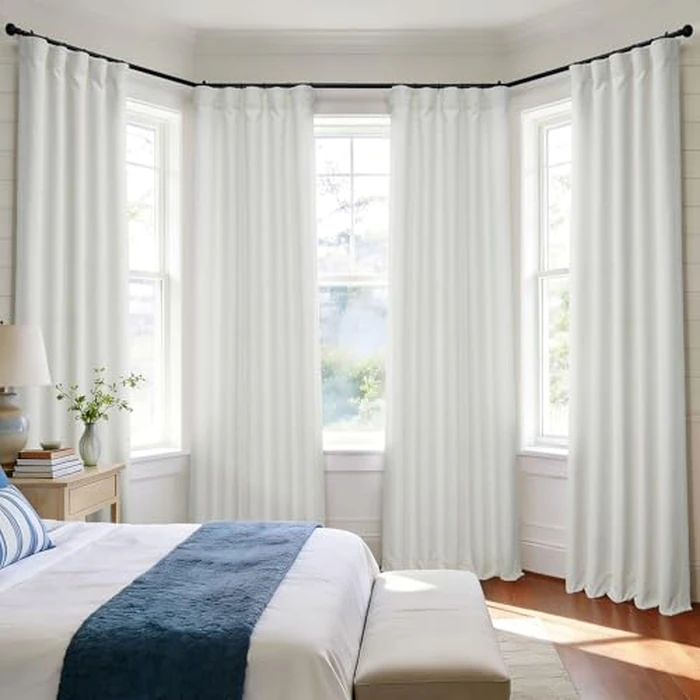 HPD Half Price Drapes BOCH-LN185-P Faux Linen Room Darkening Curtains for Bedroom (1 Panel), 50 X 96, Birch by HPD Half Price Drapes - Image 5