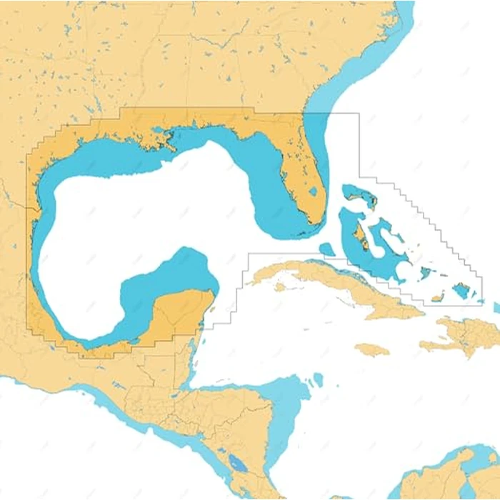 C-MAP Reveal X - Gulf of Mexico & The Bahamas, Map Card for Marine GPS chartplotters by C-MAP - Image 1