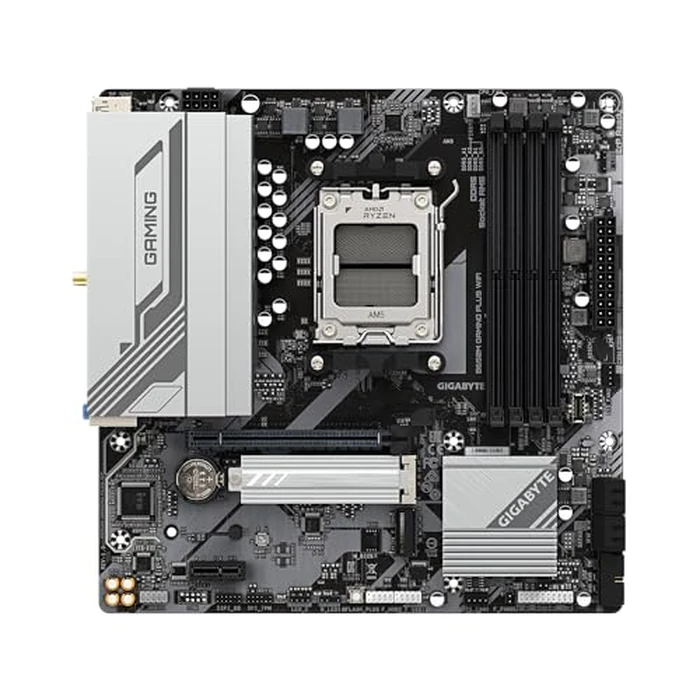 GIGABYTE B650M GAMING PLUS WIFI AMD AM5 mATX Motherboard, Support Ryzen 9000/8000/7000 Series, DDR5, 5+2+2 Power Phase, 2x M.2, PCIe 4.0, USB-C 3.2 Gen 1, WIFI6E, 2.5GbE, EZ-Latch, Q-Flash, RGB Fusion by GIGABYTE - Image 2
