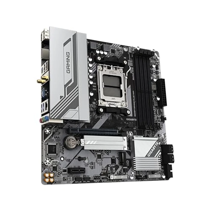 GIGABYTE B650M GAMING PLUS WIFI AMD AM5 mATX Motherboard, Support Ryzen 9000/8000/7000 Series, DDR5, 5+2+2 Power Phase, 2x M.2, PCIe 4.0, USB-C 3.2 Gen 1, WIFI6E, 2.5GbE, EZ-Latch, Q-Flash, RGB Fusion by GIGABYTE - Image 3