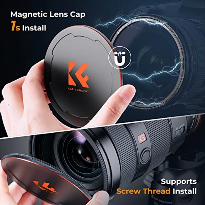 K&F CONCEPT 52mm Magnetic MC UV Lens Protection Filter + Lens Filter Cap with 28 Multi-Layer Coatings Waterproof/Scratch Resistant Ultra-Slim UV Filter for Camera Lens (Nano-X Series) by K&F CONCEPT - Image 6