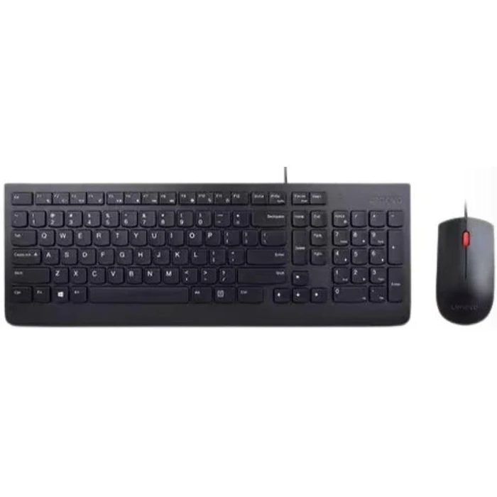 Lenovo Lenovo Essential Wired Combo Keyboard and Mouse - Black by Lenovo - Refurbished - Excellent condition - US$65.49