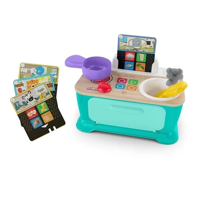 Baby Einstein + Hape Magic Touch Kitchen Play Toy Cooking Stove Set with Real Sounds and Music, Fine Motor Skill Development, Ages 1, 2, 3, 4+ by Baby Einstein - Image 1
