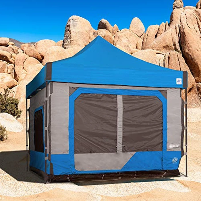 E-Z UP Camping Cube 6.4, Converts 10' Straight Leg Canopy into Camping Tent, Royal Blue (Canopy/Shelter NOT Included) by E-Z UP - Image 9