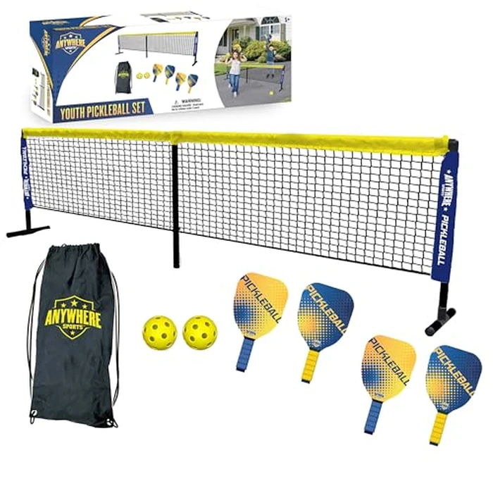 Ultimate Youth Pickleball Set with Net, Paddles, and Balls - Start Playing Pickleball Today with This Complete Junior Kit for Boys and Girls Ages 5 to 12 by Nature Bound - Used - Very Good condition
