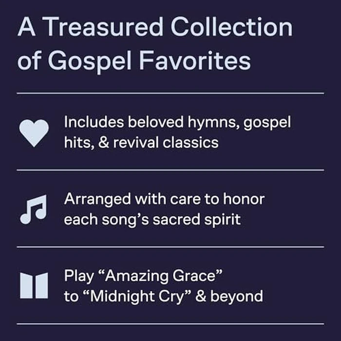 The Best Gospel Songs Ever | Piano, Vocal, Guitar Songbook | 80 Gospel Classics with Sheet Music, Lyrics, Chords and Guitar Diagrams | Timeless Hymns for Musicians and Beginners by Hal Leonard - Image 2
