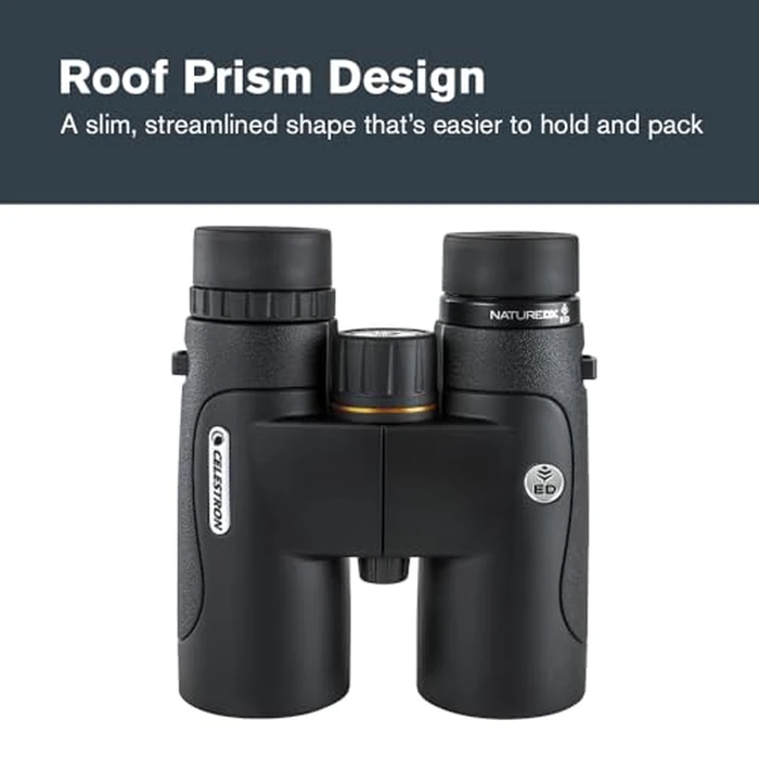 Celestron - Nature DX ED 8x42 Premium Binoculars - Extra-Low Dispersion Objective Lenses - Outdoor and Birding Binocular - Fully Multi-Coated with BaK-4 Prisms - Rubber Armored, Fogproof, Waterproof by Celestron - Image 8