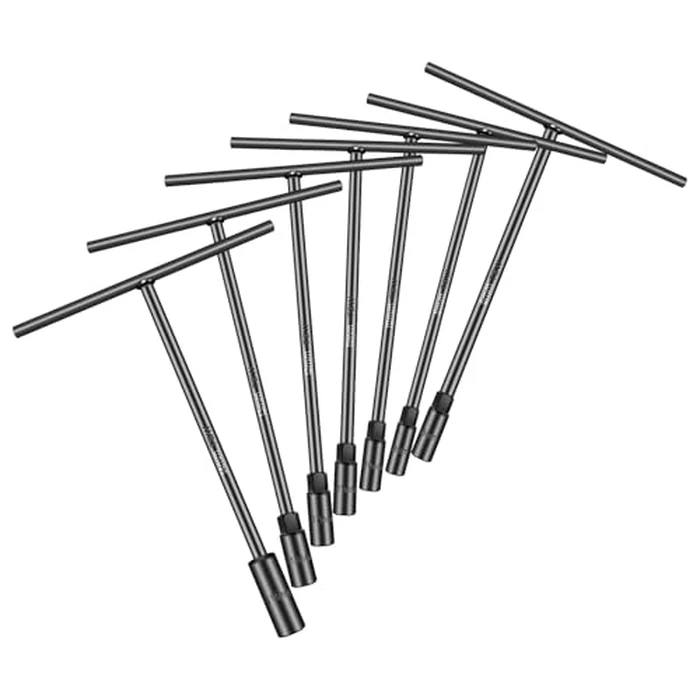 pgroup T - Handle Metric Socket Wrench Set 6- Point（6mm, 8mm, 10mm, 11mm, 12mm, 13mm, 14mm ） Cr-V Steel Hex Socket for Motorcycle Bicycle Repair (7Pack) by pgroup - Used - Acceptable condition - CA$26.43