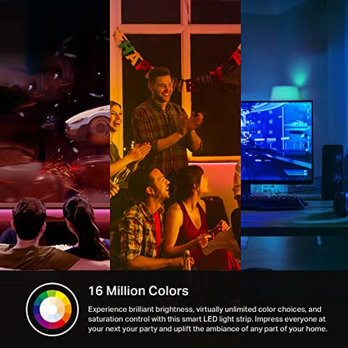 Kasa Smart LED Light Strip, RGB, 32.8ft(2 Rolls of 16.4ft.) Wi-Fi LED Strip Works w/Alexa & Google Assistant,High Brightness, Trimmable, Up to 25,000 Hours,2Yr Warranty (KL400L10),Multicolor by Kasa Smart - Image 6