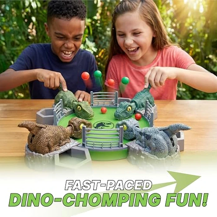 Jurassic World Ravenous Raptors Board Game- Dino Chomping Board Games for Kids, Interactive Dinosaur Game w/Snack Balls, Play Arena & Raptors, Easy Play, Durable Design, for Kids Ages 4+ by Captivz - Image 3