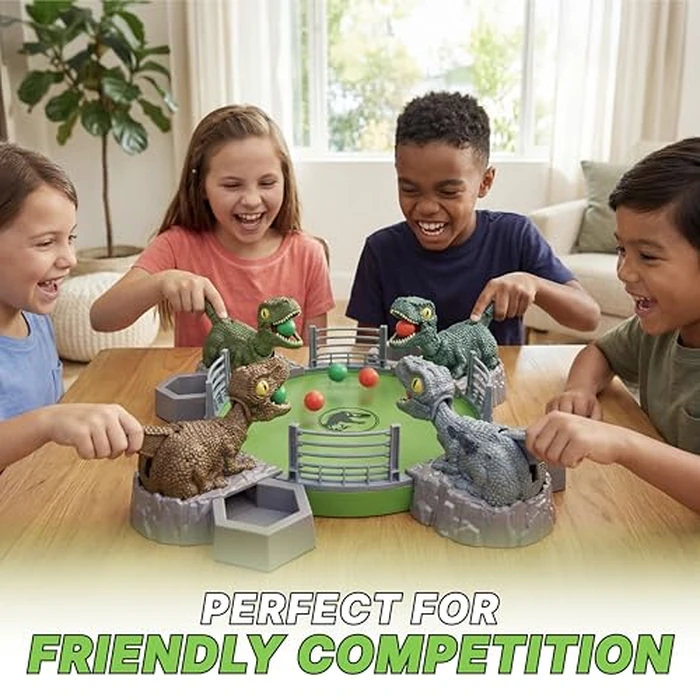 Jurassic World Ravenous Raptors Board Game- Dino Chomping Board Games for Kids, Interactive Dinosaur Game w/Snack Balls, Play Arena & Raptors, Easy Play, Durable Design, for Kids Ages 4+ by Captivz - Image 6