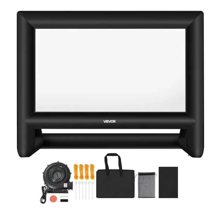VEVOR 20 ft Inflatable Movie Screen, 600D Washable Inflatable Projector Screen with Portable Storage Bag, 16:9 Easy Set Up Movie Projection for Outdoor Backyard, Home Theater, Theme Party, Pool Fun by VEVOR - Image 3