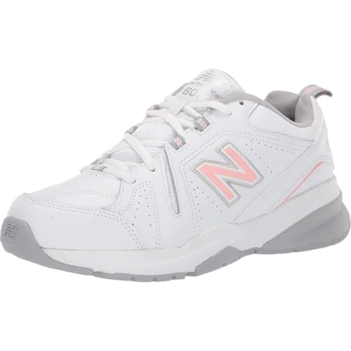 New Balance womens 608 V5 Casual Comfort Cross Trainer, White/Pink, 12 US by New Balance - Used - Like New condition