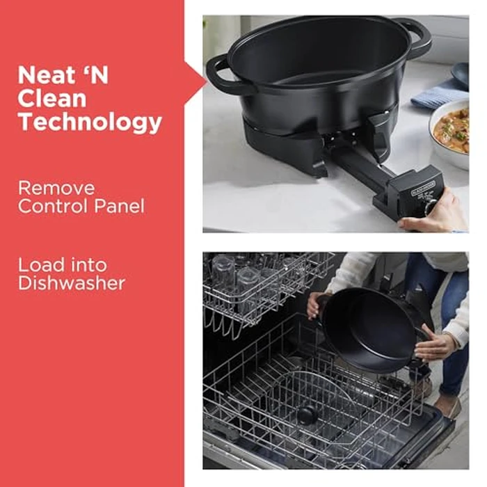BLACK+DECKER Multicooker 7QT Family Size, 5-in-1 Functions, Neat ‘N Clean(TM) Technology, Slow Cook, Steam/Boil, Precision Roast, Sear/Saute, & Rice by BLACK+DECKER - Image 5