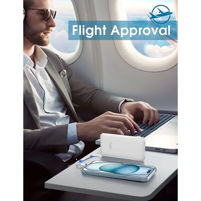 TG90 degrees Z53 10000mAh 4-Port Power Bank - White by TG90 degrees - Image 7