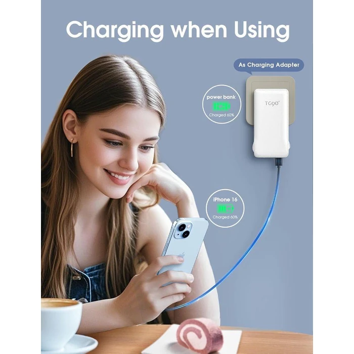 TG90 degrees Z53 10000mAh 4-Port Power Bank - White by TG90 degrees - Image 8