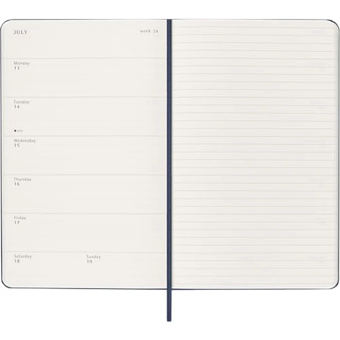 Moleskine Classic 12 Month 2026 Weekly Planner, Hard Cover, Large (5" x 8.25"), Sapphire Blue, 144 pages by Moleskine - Image 2