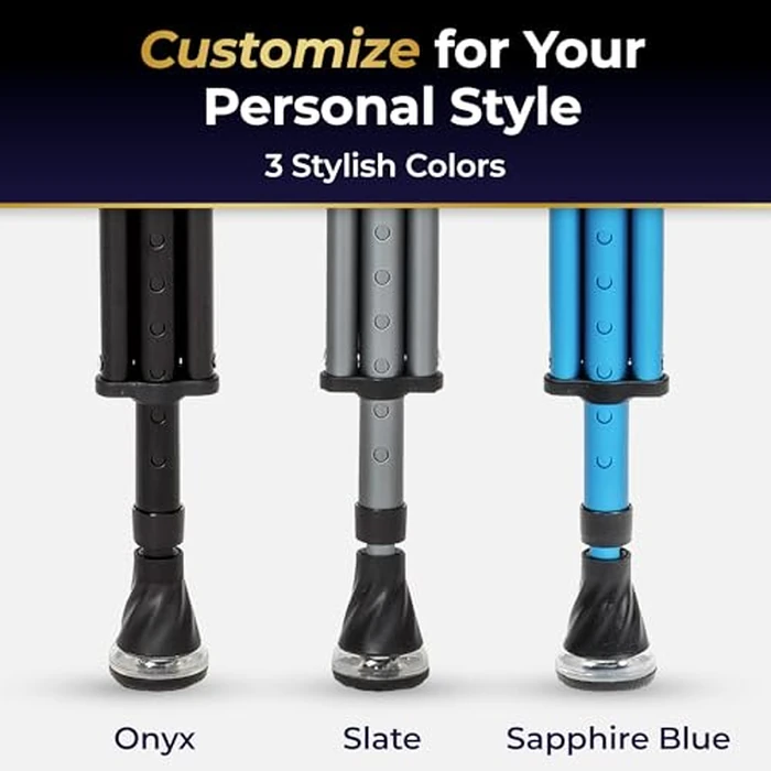 MD by DRIVE Air-Crutch Lightweight Walking Crutch, Adult Crutches for Walking with Comfortable Underarm Pads and Ergonomic Grips, Adjustable Height 4'7"-6'7", 300 lb Capacity, Black by MD by DRIVE - Image 8