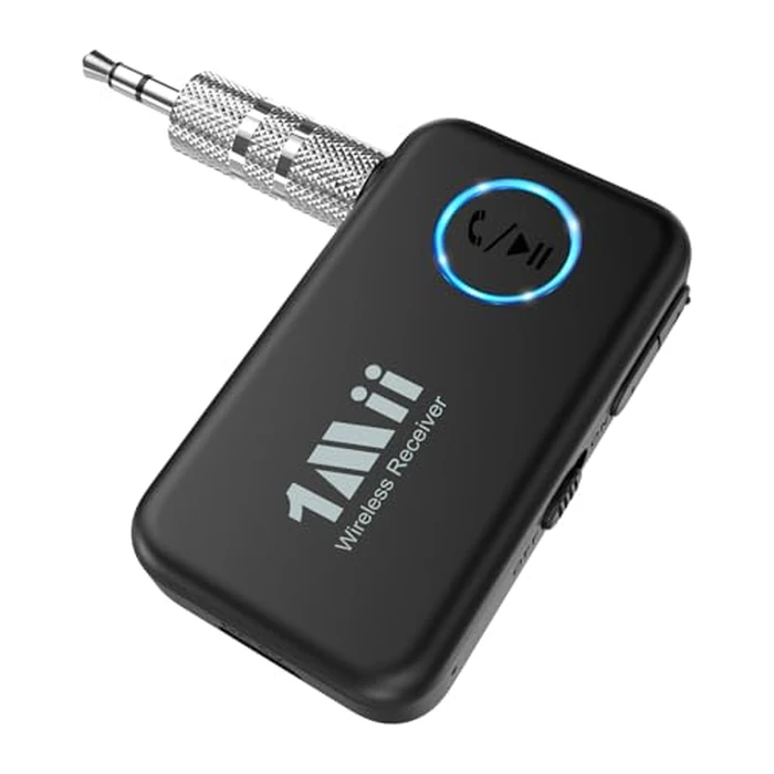 1Mii Bluetooth 5.3 Music Receiver for Car/Home Stereo, Aux Bluetooth Adapter for Car with Volume Control Supports Hands Free Calls, 16H Battery Life by 1Mii - Used - Like New condition - US$13.02