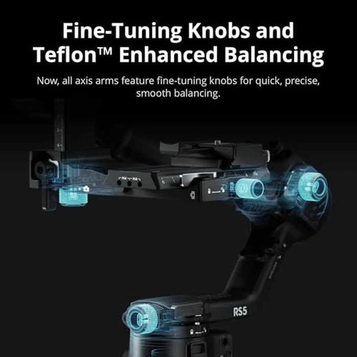 DJI RS 5 Combo, Gimbal Stabilizer for Camera Canon/Sony/Panasonic/Nikon/Fujifilm, Intelligent Tracking, Electronic Briefcase Handle, Fine-Tuning Knobs, New Z-Axis Indicator by DJI - Image 5
