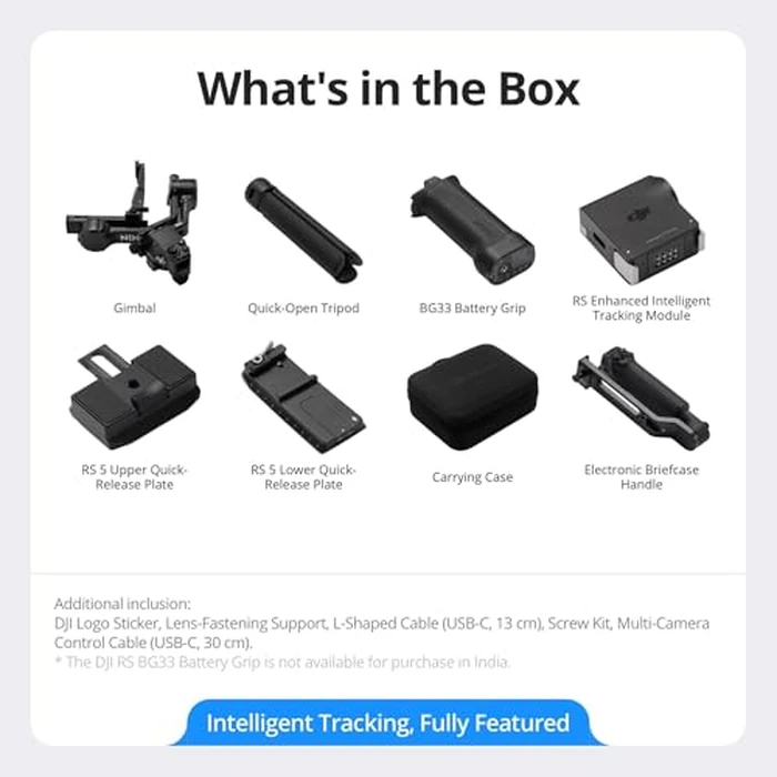 DJI RS 5 Combo, Gimbal Stabilizer for Camera Canon/Sony/Panasonic/Nikon/Fujifilm, Intelligent Tracking, Electronic Briefcase Handle, Fine-Tuning Knobs, New Z-Axis Indicator by DJI - Image 8