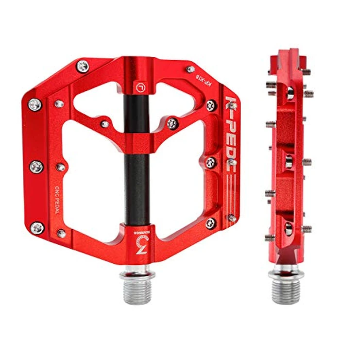 K PEDC Aluminum Alloy 9/16" Bike Pedal MTB Wide Platform Flat Non-Slip Bicycle Pedals with 3 Bearings for Mountain Bikes, Road, BMX by K PEDC - Image 3