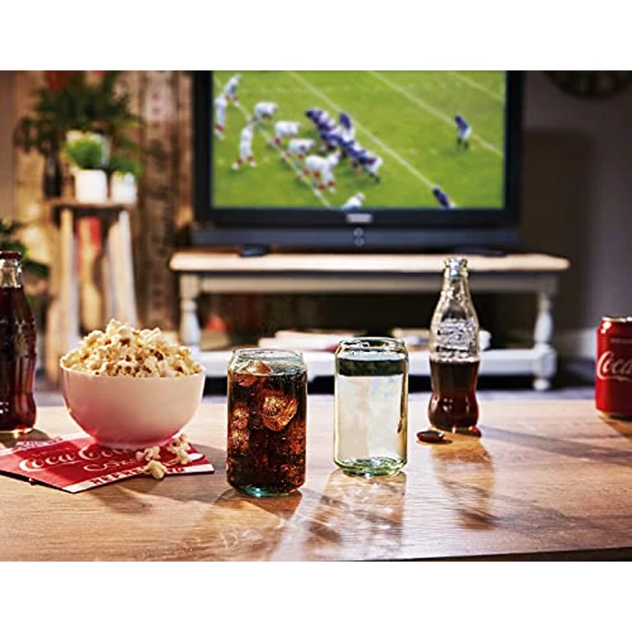 Le'raze Set of 6 Patented Can Shaped(R) Drinking Glasses - 16oz Clear Goblet Glass Cups for Margarita, Cocktails, Iced Coffee, Tea, Soda, Whiskey, Water and Beer by Le'raze - Image 7