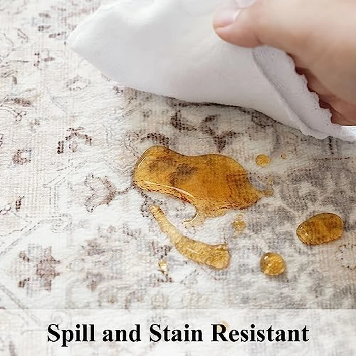 Washable Entryway 3x7 Runner Rug: Farmhouse Kitchen Hallway Rug Runner Wide Soft Water Resistant Floor Mat for Bathroom Nursery Non Slip Indoor Carpet for Living Room Bedroom Dining Room(3x7,Beige) by HY HAO YUN LAI - Image 5