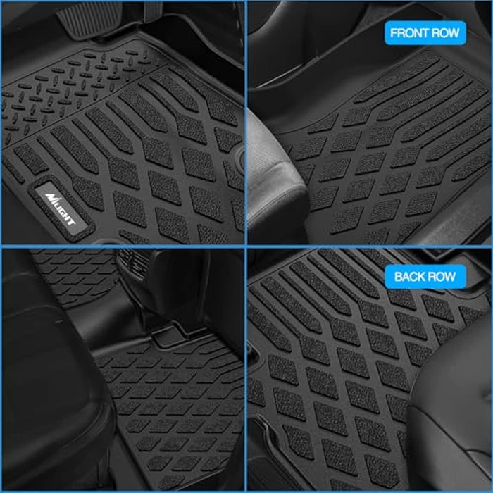 Nilight TPE Floor Mats for Mercedes Benz C-Class Sedan C300 C350e AMG C63 AMG S 2015 2016 2017 2018 2019 2020 2021 All Weather Custom Fit Heavy Duty Floor Liners by Nilight - Image 7