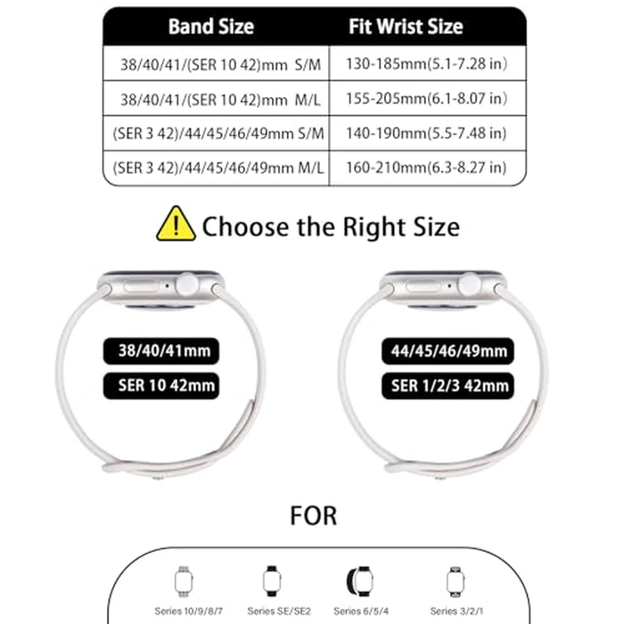 Sycamond Silicone Band Compatible with Apple Watch 49mm 46mm 45mm 44mm, Replacement Sport Strap Wristband for iWatch Series 11 10 9 8 7 6 5 4 SE Ultra 3 2 1 Women Men, S/M Light Pink by Sycamond - Image 6