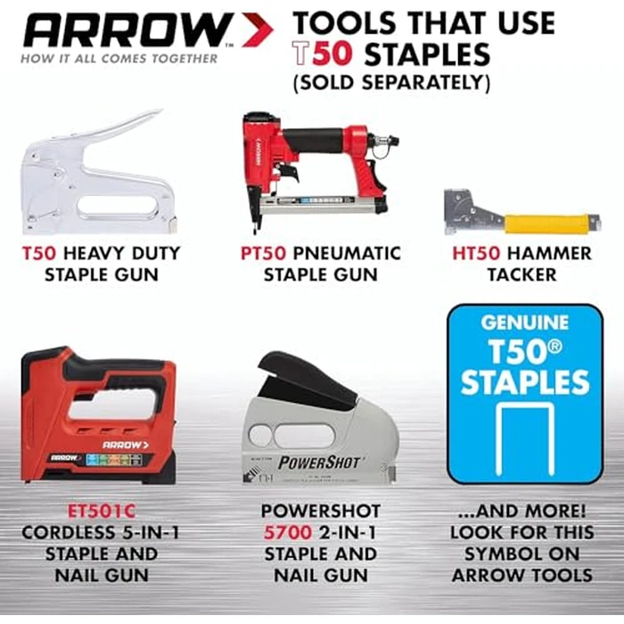 ARROW ARRT5012IP Fastener 508IP 1/2-Inch Genuine T50 Staples, 5,000-Pack by Arrow - Image 3