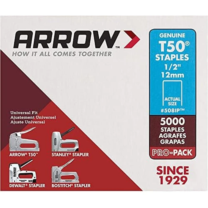 ARROW ARRT5012IP Fastener 508IP 1/2-Inch Genuine T50 Staples, 5,000-Pack by Arrow - Image 9