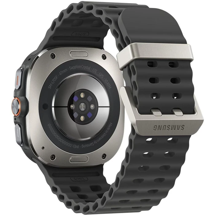 Galaxy Watch Ultra (2024) (Bluetooth + LTE) - 32GB - 47mm - Titanium Silver Titanium Case with Dark Grey Silicone Marine Band by Samsung - Image 4