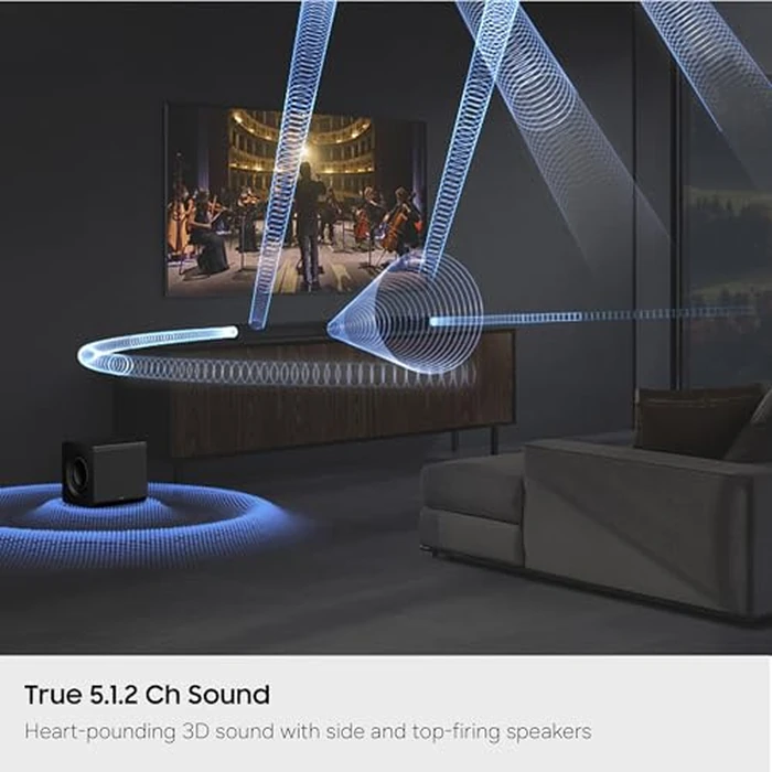Samsung Q-Series Soundbar HW-Q800H 5.1.2ch with Wireless Subwoofer, Wireless Dolby Atmos, Q-Symphony, SpaceFit Sound Pro, Adaptive Sound, Game Mode Pro, Alexa Built-in (2026 Model) by Samsung - Image 5