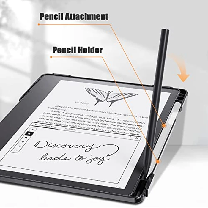 E NET-CASE Case for Kindle Scribe 10.2 inch 2024 & 2022 Released, Multi-Viewing 360 Degree Rotating Cover with Stand, Auto Sleep/Wake with Pen Holder, (Black) by E NET-CASE - Image 6