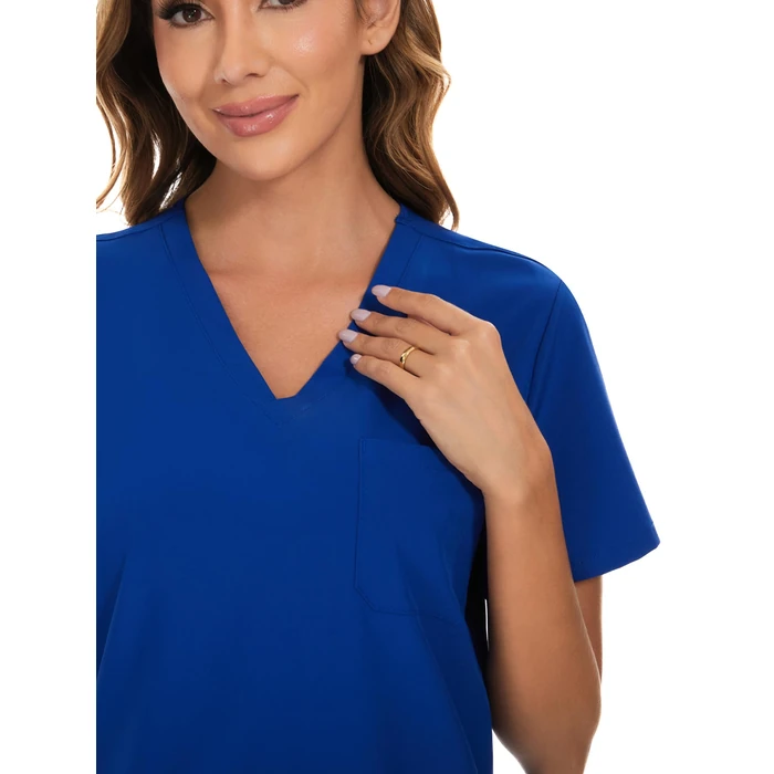 COZYFIT Scrubs for Women Set - Stretch V-Neck Scrub Top & Jogger Pant with 8 Pockets, Yoga Waistband, Anti Wrinkle, Slim Fit Women Scrubs by COZYFIT - Image 10