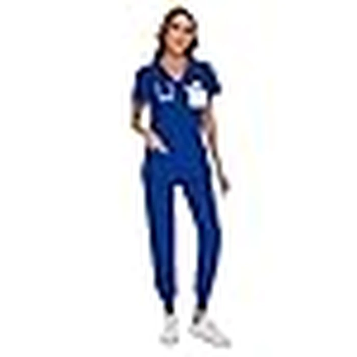 COZYFIT Scrubs for Women Set - Stretch V-Neck Scrub Top & Jogger Pant with 8 Pockets, Yoga Waistband, Anti Wrinkle, Slim Fit Women Scrubs by COZYFIT - Image 3