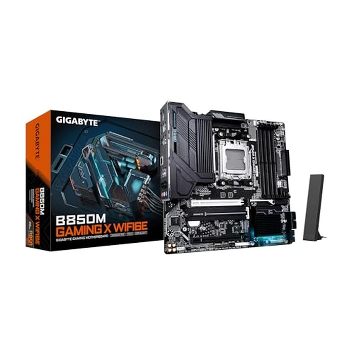 GIGABYTE B850M Gaming X WIFI6E AMD AM5 mATX Motherboard, Support AMD Ryzen 9000/8000/7000 Series, DDR5, 10+2+2 Power Phase, 2X M.2, PCIe 5.0, USB-C, WIFI6E, 2.5GbE LAN, EZ-Latch, 5-Year Warranty by GIGABYTE - Image 1