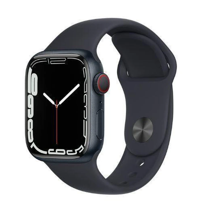 Apple Watch Series 7 (GPS) - 32GB - 41mm - Midnight Aluminum Case with Midnight Rubber Sport Band by Apple - Image 2