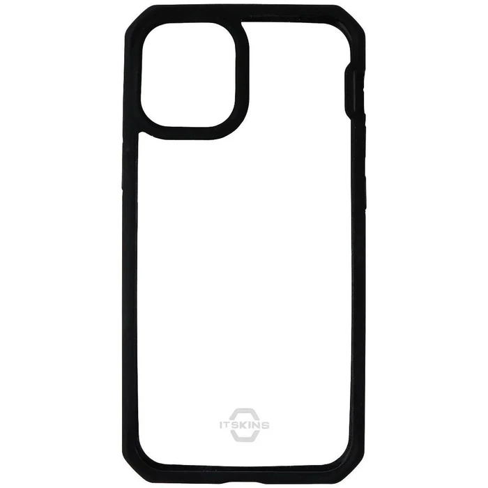 Itskins Hybrid Solid Clear Phone Case for iPhone 12 mini - Black/Transparent by Itskins - Refurbished - Brand New condition