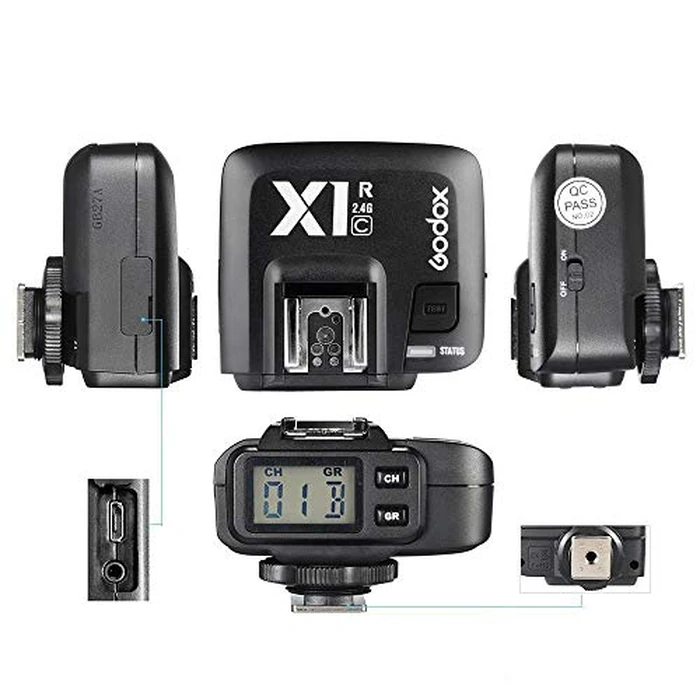 GODOX X1R-C E-TTL 1/8000s Wireless Remote Flash Receiver Shutter Release Compatible with Canon EOS Cameras Godox V1 TT350N AD200 AD200Pro Flash by GODOX - Image 4