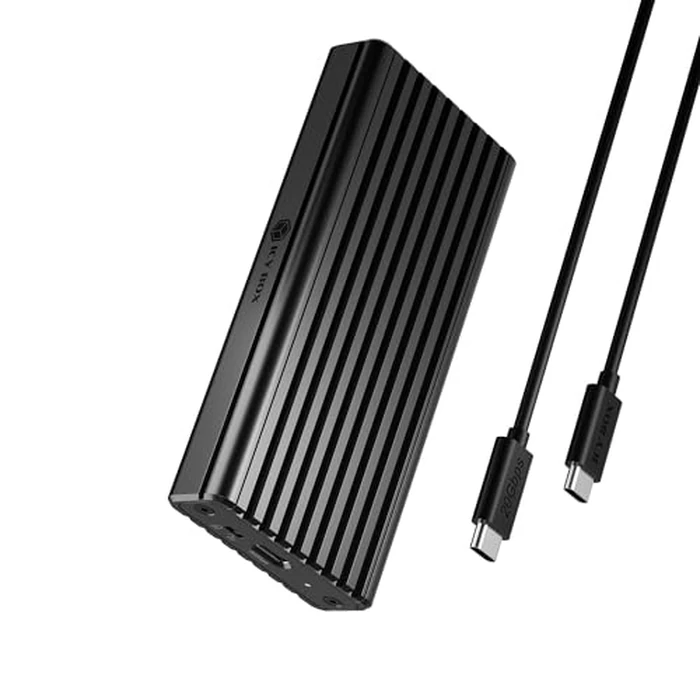20Gbps M.2 NVMe SSD Enclosure, ICY BOX USB C External NVMe M.2 Enclosure with USB C 3.2 Gen 2x2, Tool-Free Case, Compatible with 2230/2242/2260/2280 Drives - Aluminum, Plug & Play by ICY BOX - Used - Good condition - US$18.09