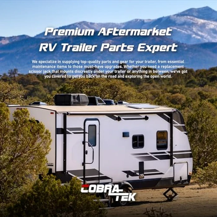 Cobra-Tek Universal RV Camper Travel Trailer Stabilizer Leveling Scissor Jack, Bolt-on or Weld-on, 2500 lbs Load Capacity, 24" inch Height, 5th Wheel, Stable Bow-Tie Base, j-2500, J2500, CBK-1124-PBK by Cobra-Tek - Image 8