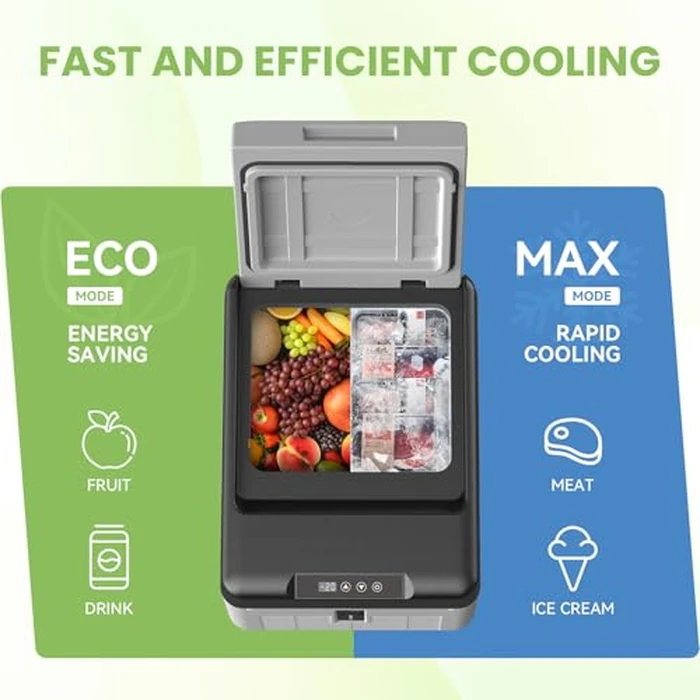 Alpicool Car Refrigerator 12 Volt Portable Car Fridge 10 Quart（9 L Electric Cooler with AC/DC，Car Refrigerator Freezer for Truck Van RV Camper SUV, Camping Boat Travel，-4~68 degreesF by Alpicool - Image 4