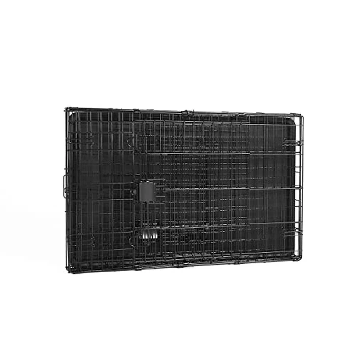Amazon Basics Portable, Easy to Assemble, Foldable Metal Wire Dog Crate with Removable Tray, Double Door, Divider Panel, Handle, 36" x 23" x 25", Black by Amazon Basics - Image 4