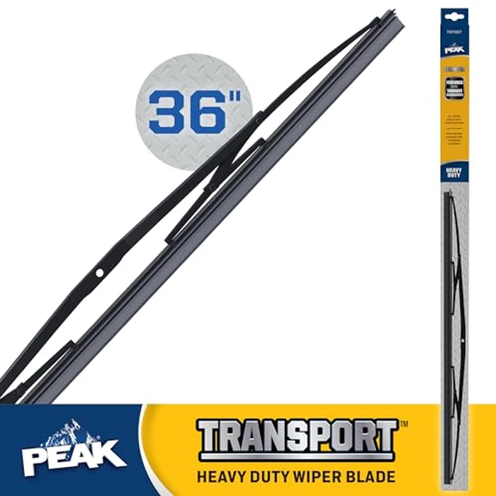 PEAK Transport Heavy Duty Windshield Wiper Blade, Durable Metal Wiper Blade Replacement for Class 6-8 Trucks, Class A RV's, and Transit Buses with Saddle Wiper Arm and 36" Wide Saddle Blade by Peak - Image 2
