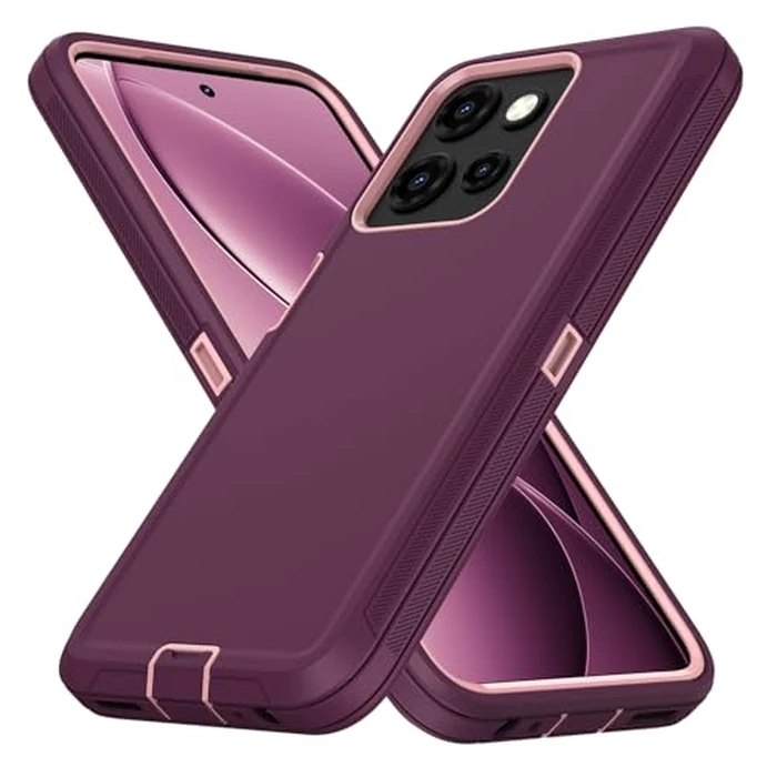 ScandiCasis for Moto G Play 5G 2025/Moto G 2025 Protective Case, Heavy Duty [Shockproof] [Dropproof] [Dustproof] Phone Case 3-Layer Rugged Hard Cover, Purple/Pink by ScandiCasis - Used - Like New condition - CA$9.98
